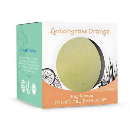Stay Rooted CBD Bath Bomb Lemongrass Orange