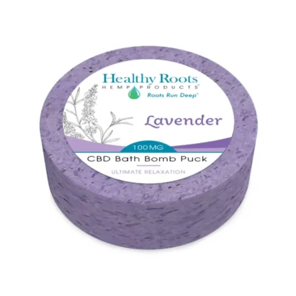 Stay Rooted CBD Bath Bomb Puck Lavender 100 MG