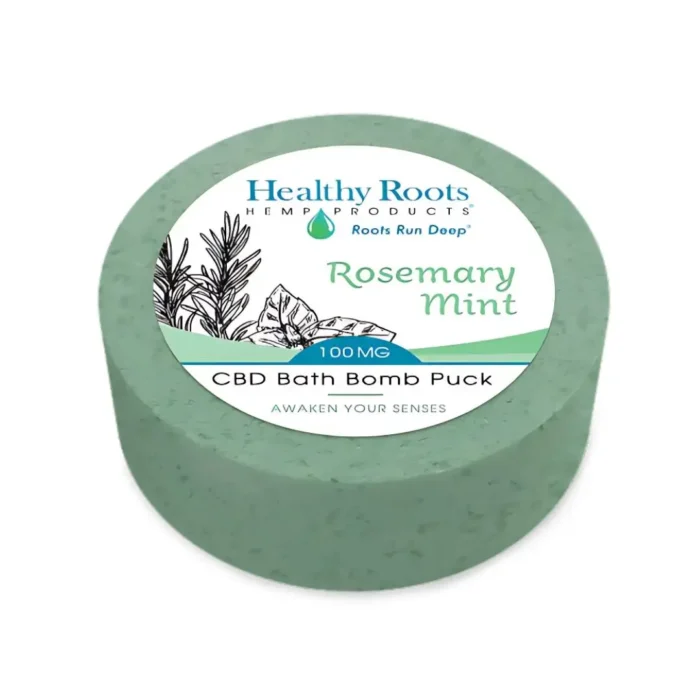 Stay Rooted CBD Bath Bomb Puck Rosemary Peppermint 100 MG